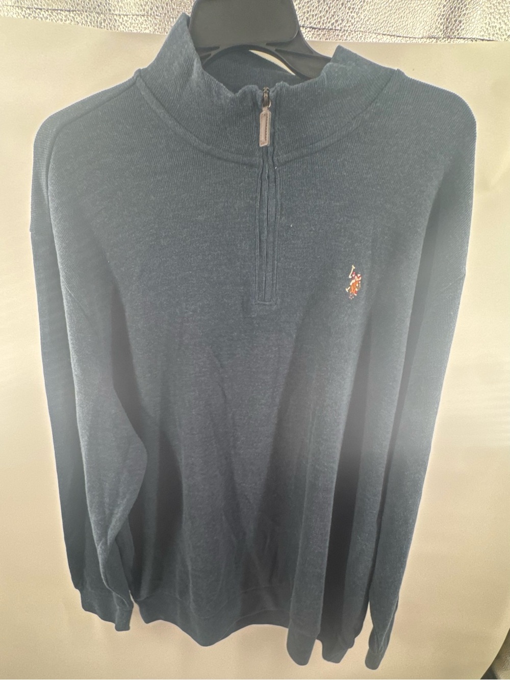U.S.‎ Polo Assn. Navy Half-Zip Sweater with Embroidered Polo Logo